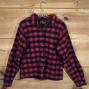 The Vermont Flannel Company Buffalo Plaid Button Up Shirt Womens Size Large
